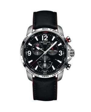 Men Fashion Luxury Swiss Quartz Analog Watch Chronograph CERTINA C001.647.16.057.01 Black Dial 44mm