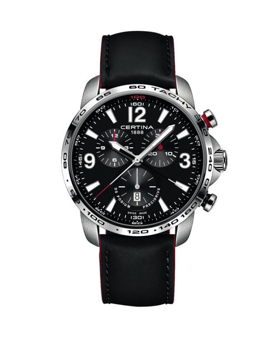 Men Swiss Fashion Quartz Watch Certina C001.647.16.057.01 Black Dial