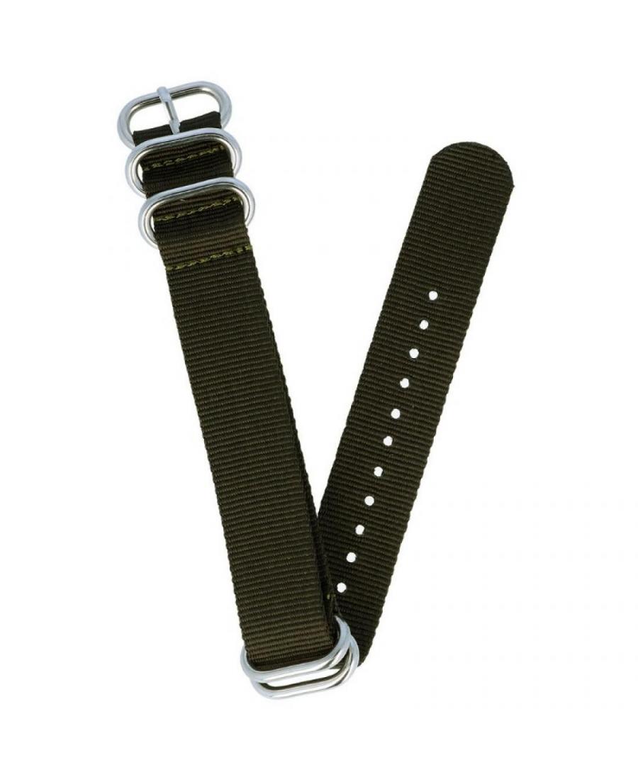 Watch Strap Diloy 409.27.22 Textile Green 22 mm