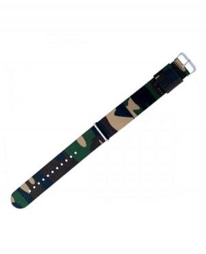 Watch Strap Diloy 410.C1.20 Textile Green 20 mm