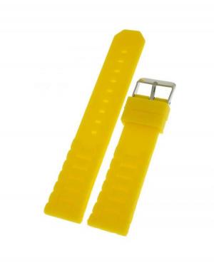 Watch Strap Diloy S252.24.10 Silicone Yellow 24 mm