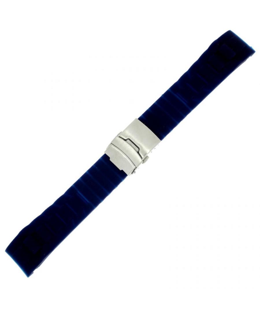Watch Strap Diloy SBR23.18.5 Silicone Blue 18 mm