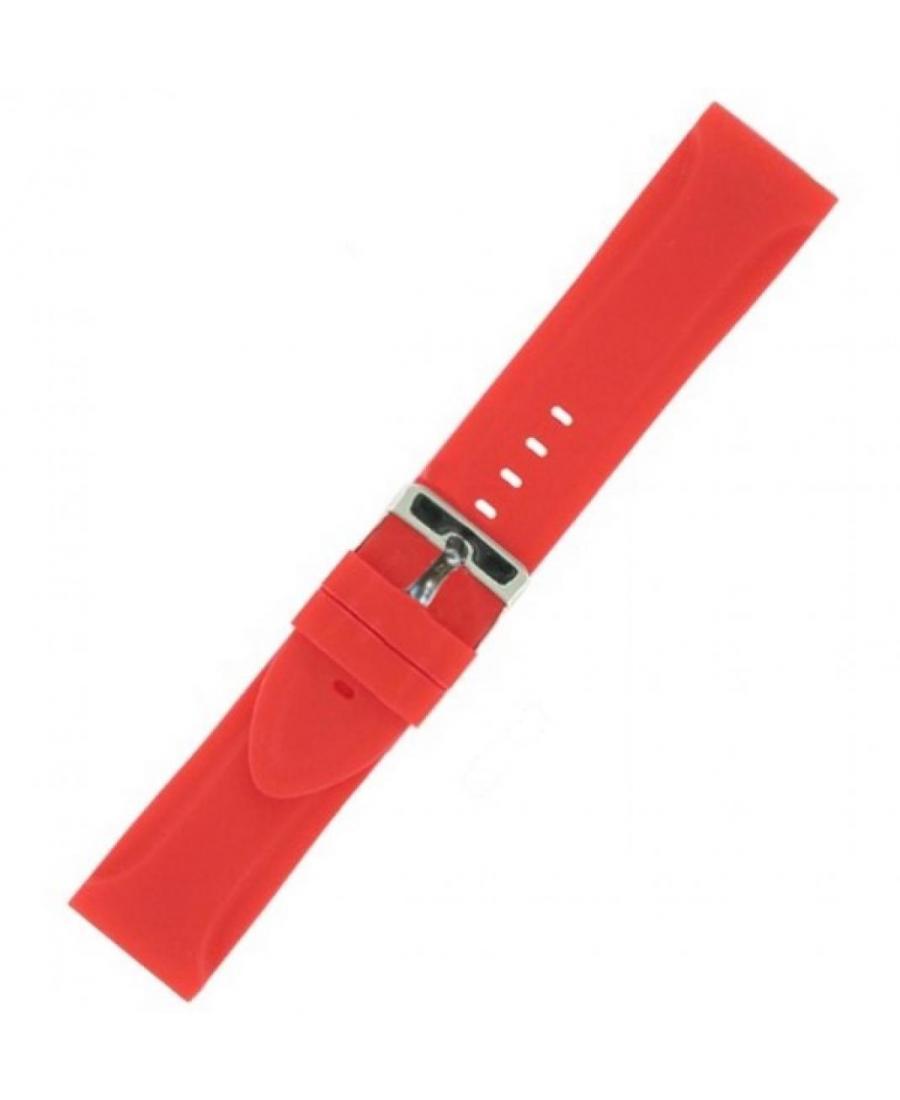 Watch Strap Diloy BR11.26.6 Silicone Silikon Czerwony 26 mm