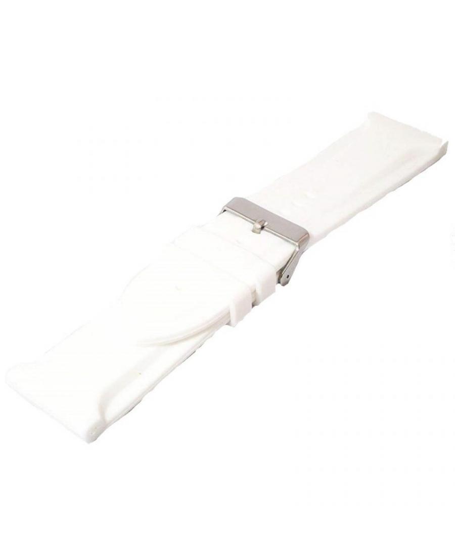 Watch Strap Diloy BR11.30.22 Silicone White 30 mm