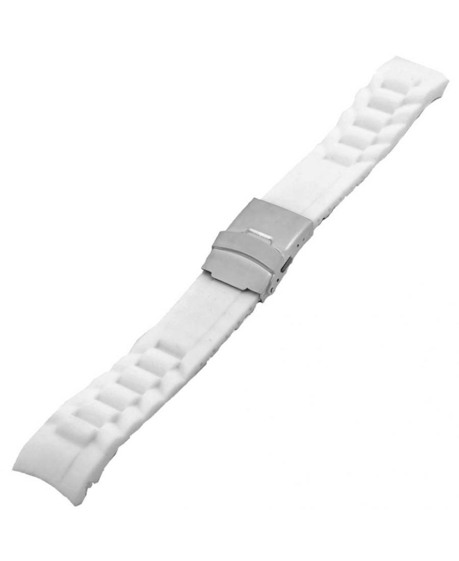 Watch Strap Diloy SBR23.22.22 Silicone Silikon Biały 22 mm