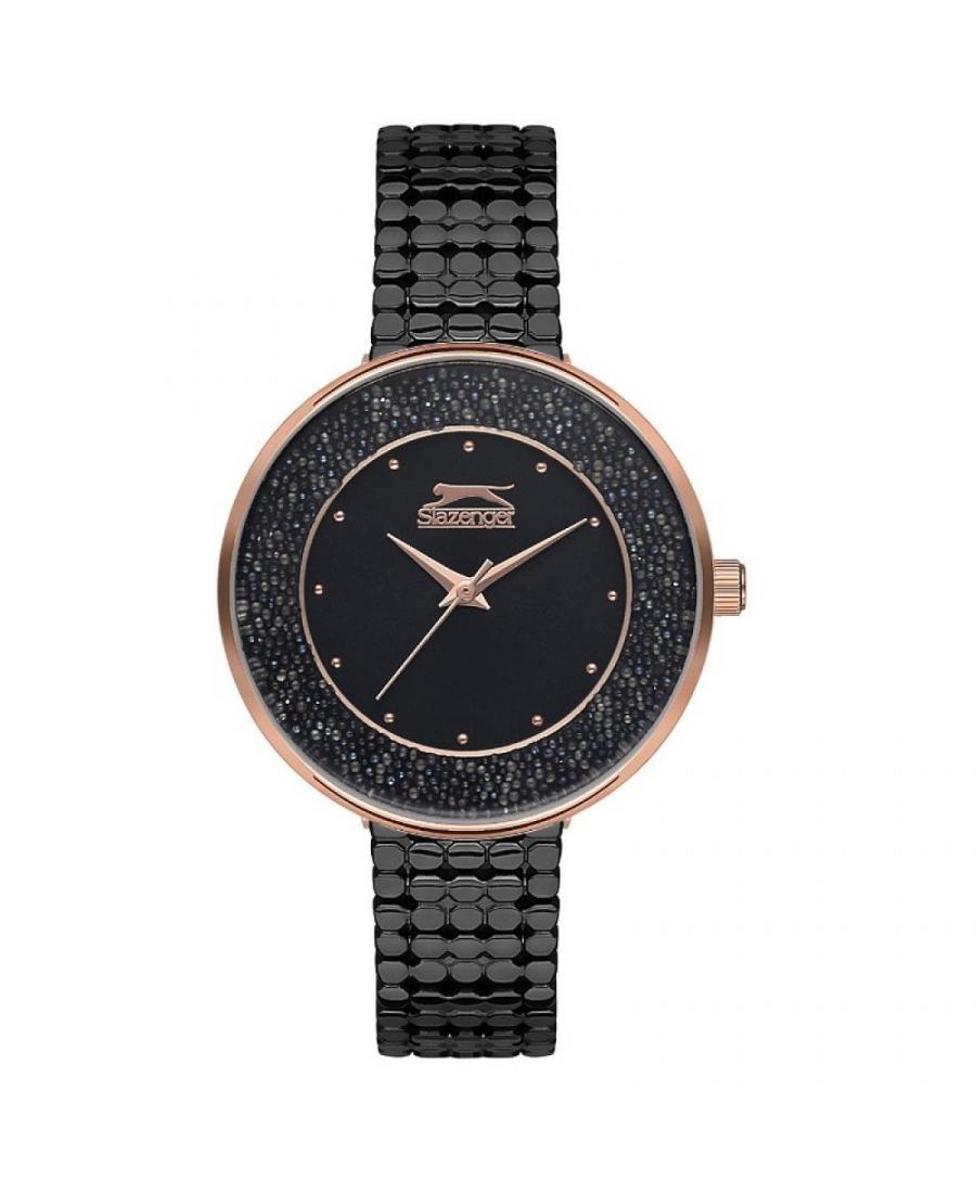Kobiety Moda klasyczny kwarcowy analogowe Zegarek SLAZENGER SL.9.6174.3.03 Czarny Dial 34mm