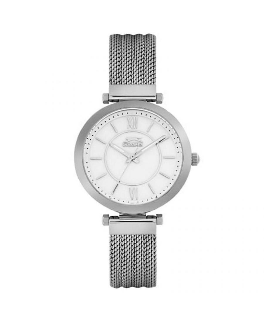 Kobiety Moda klasyczny kwarcowy analogowe Zegarek SLAZENGER SL.9.6157.3.04 Biały Dial 34mm
