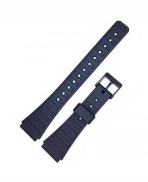 Watch Strap Diloy 124F3P to fit Casio Plastic / Rubber czarny Tworzywo sztuczne/guma Czarny 21 mm