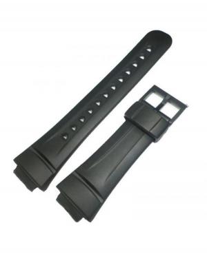 Watch Strap Diloy 602EJ1 to fit Casio Plastic / Rubber czarny Tworzywo sztuczne/guma Czarny 16 mm