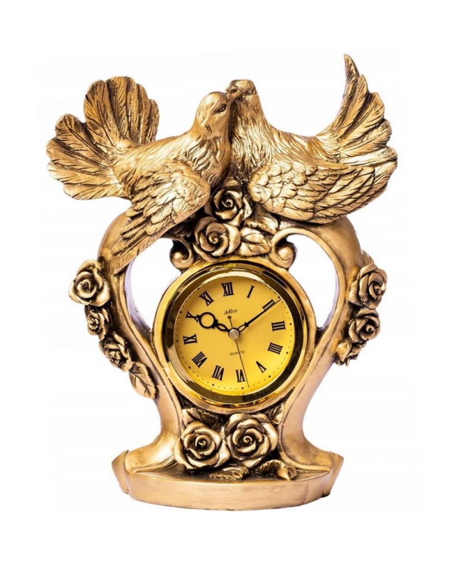 ADLER 80140G настольные кварцевые часы Полистоун (Polystone) - искусственный камень Золотого цвета
