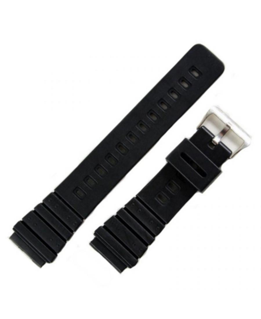 Watch Strap Diloy 189F4A to fit Casio Plastic / Rubber czarny Tworzywo sztuczne/guma Czarny 24 mm