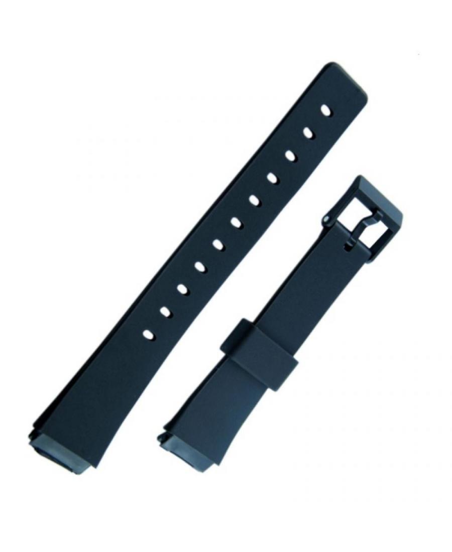 Ремешок для часов Diloy 311A2 Tinka Casio Пластик / Резина Чёрный 22 мм