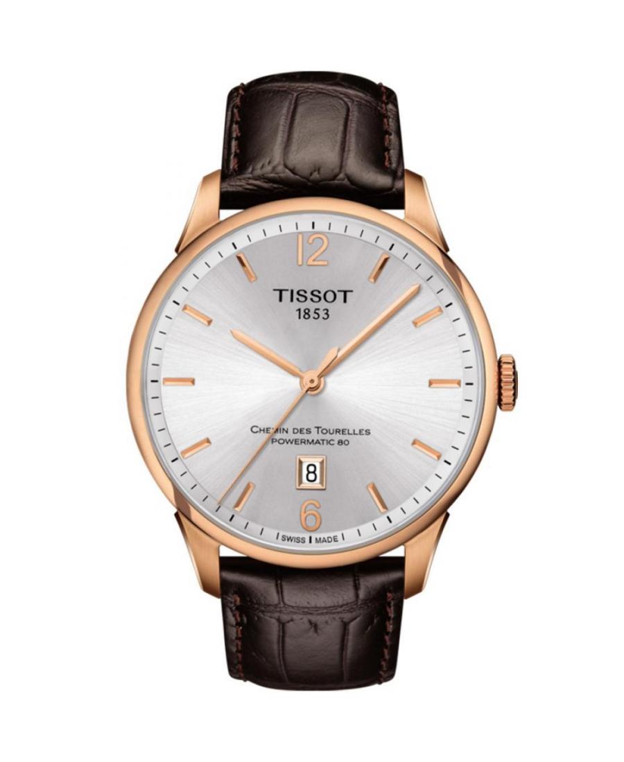 Мужские Швейцарские Классические Automatic Часы Tissot T099.407.36.037.00 Серебряного цвета Циферблат