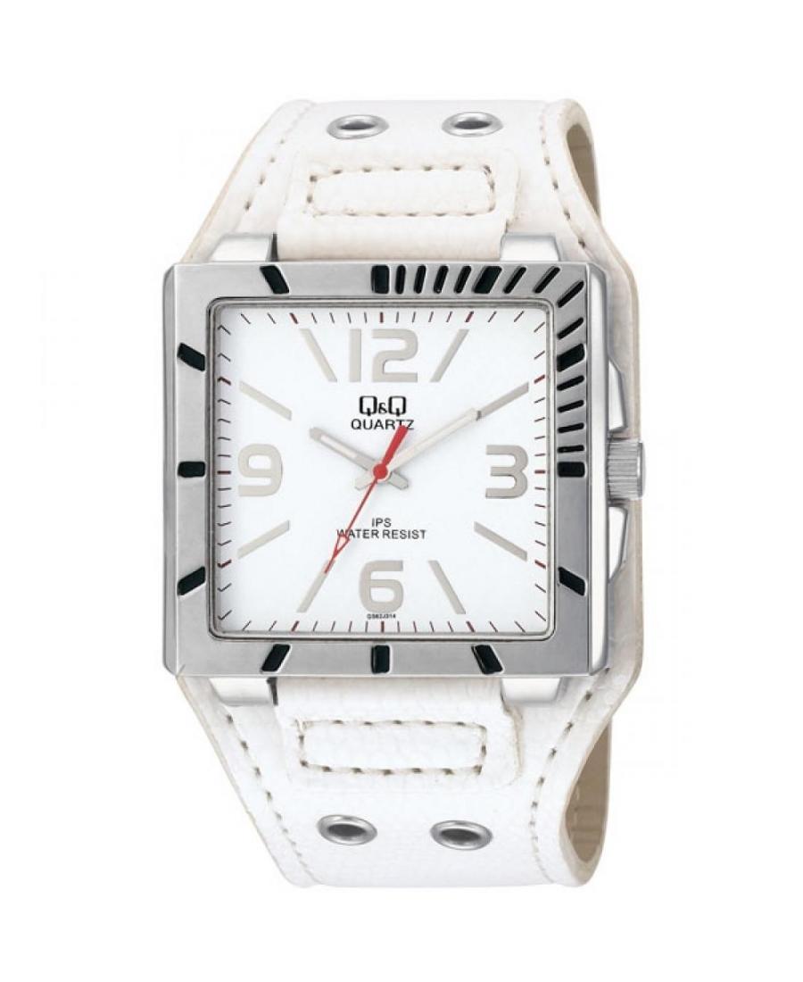 Мужские Fashion Японские Кварцевый Аналоговый Часы Q&Q GS62J314Y Белый Dial 40mm
