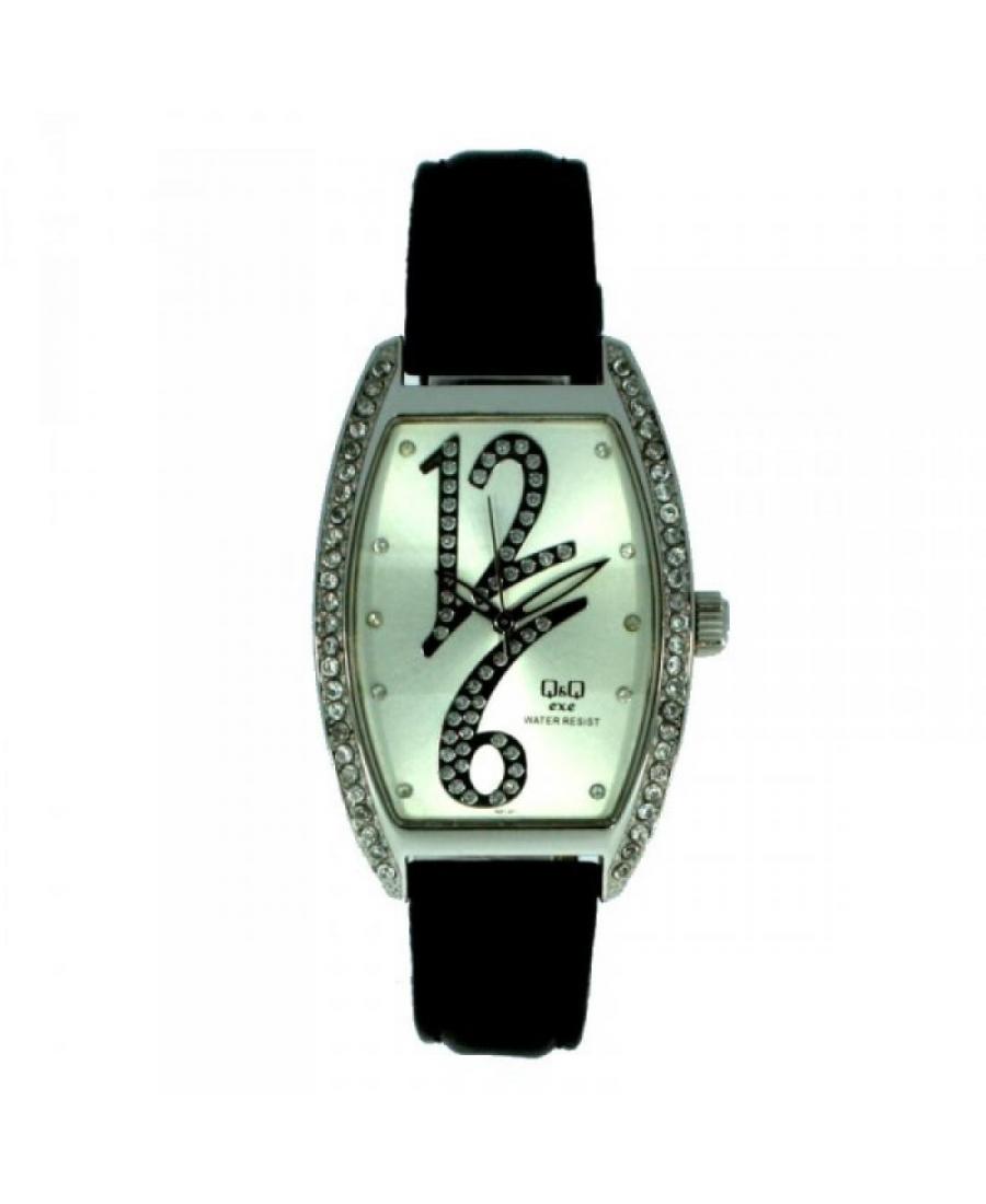 Женские Fashion Японские Кварцевый Аналоговый Часы Q&Q 6881-301Y Серебряного цвета Dial 47mm