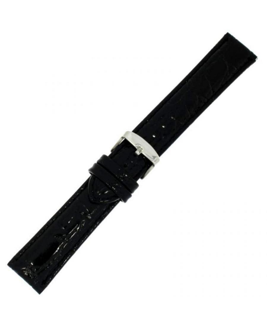 Watch Strap OSIN PA35C.01.22.W 8 mm Leather Black Skórzany Czarny 22 mm