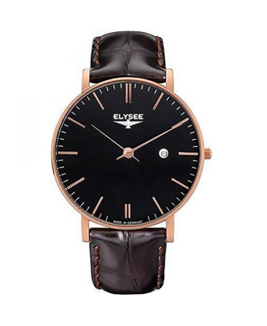 Men Germany Classic Quartz Watch Elysee ELS-98005 Black Dial