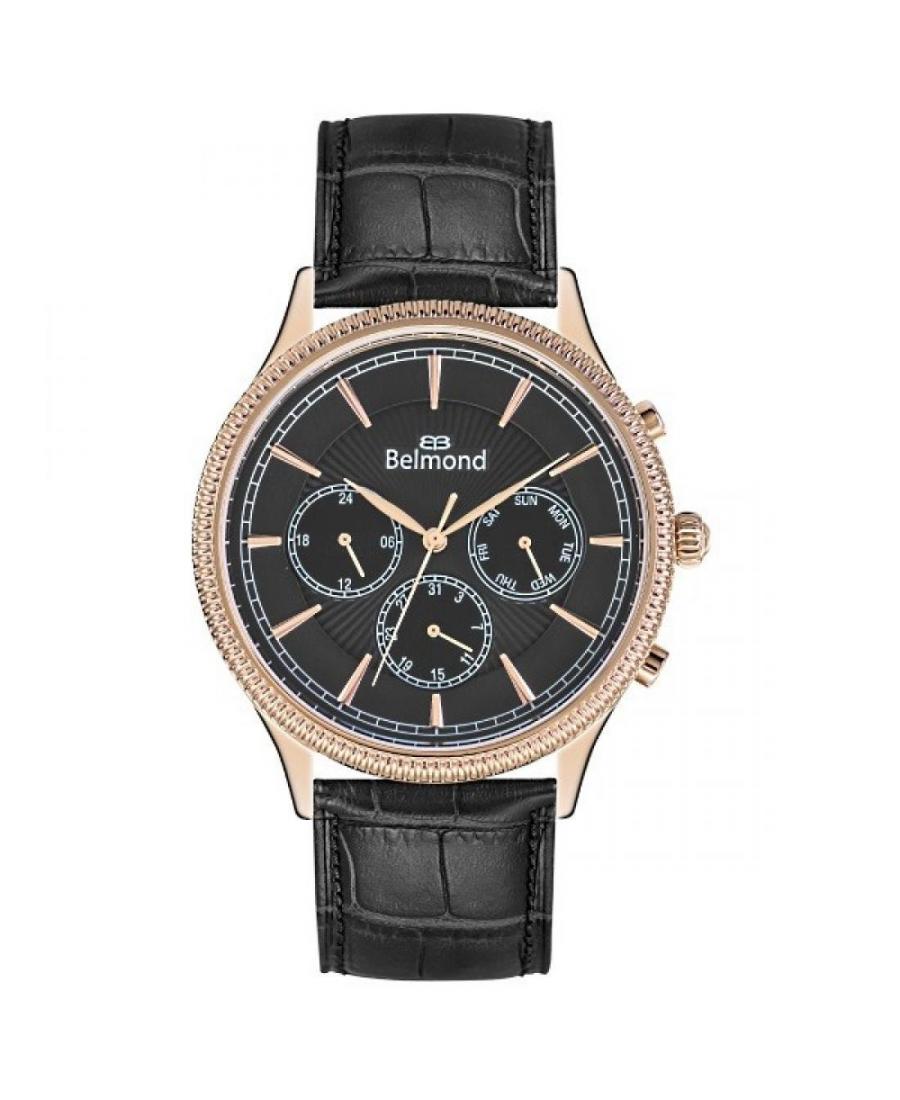 Mężczyźni Moda kwarcowy analogowe Zegarek BELMOND HRG593.461 Czarny Dial 43mm