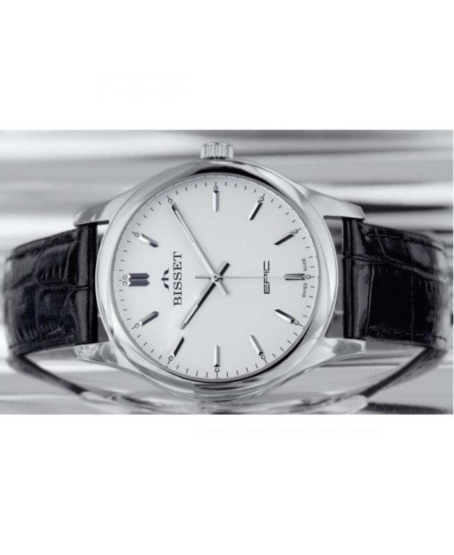 Men Swiss Classic Quartz Watch Bisset BSCC41SISX05B1 White Dial