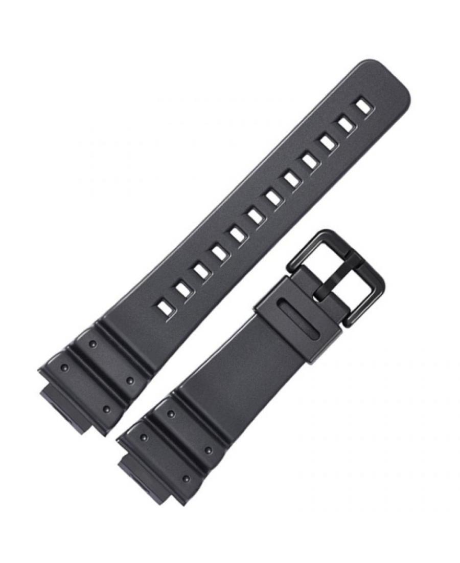 Watch Strap CASIO 71604262 Plastic / Rubber czarny Tworzywo sztuczne/guma Czarny 16 mm