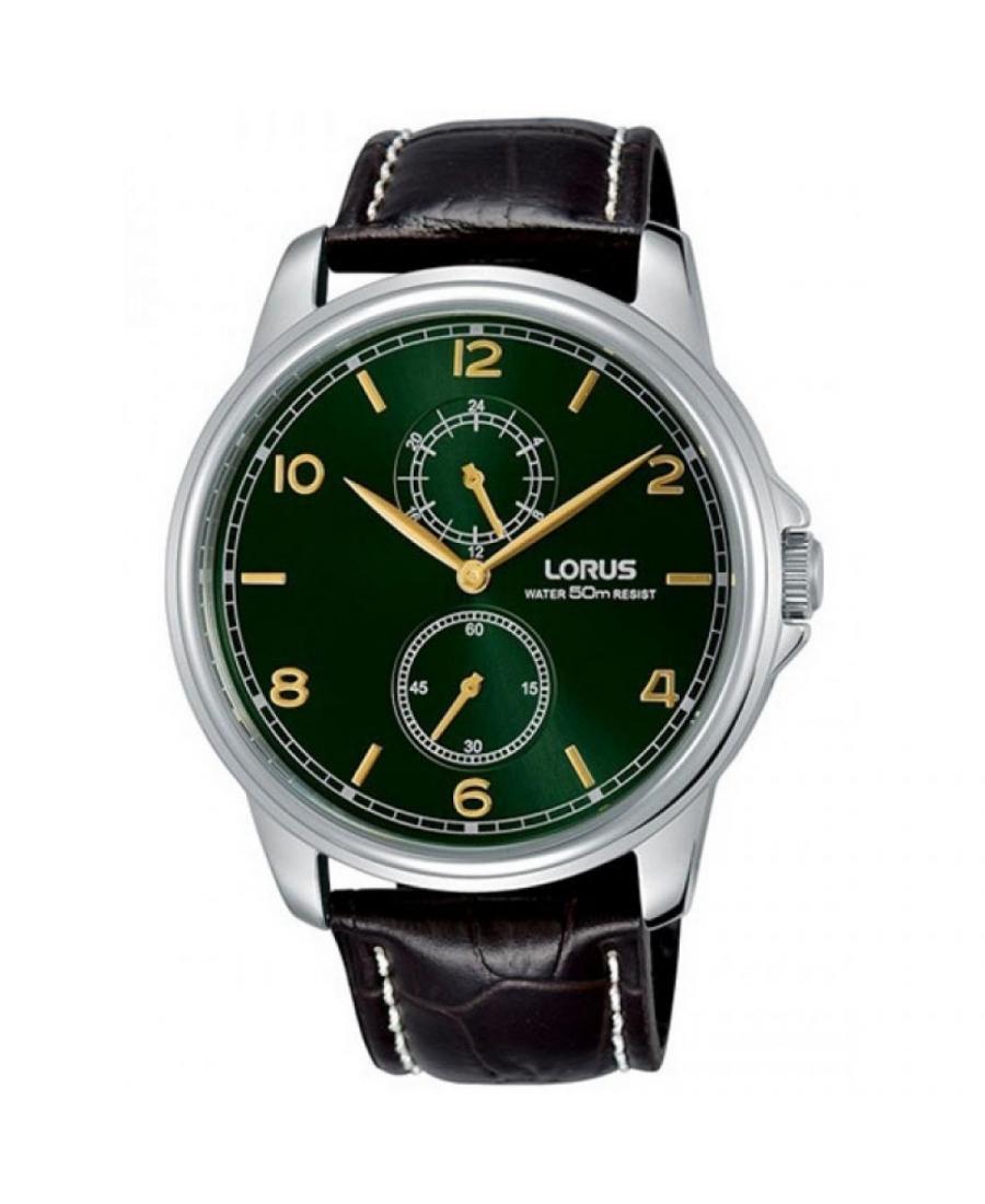 Мужские Классические Кварцевый Аналоговый Часы LORUS R3A25AX-9 Зелёный Dial 43mm