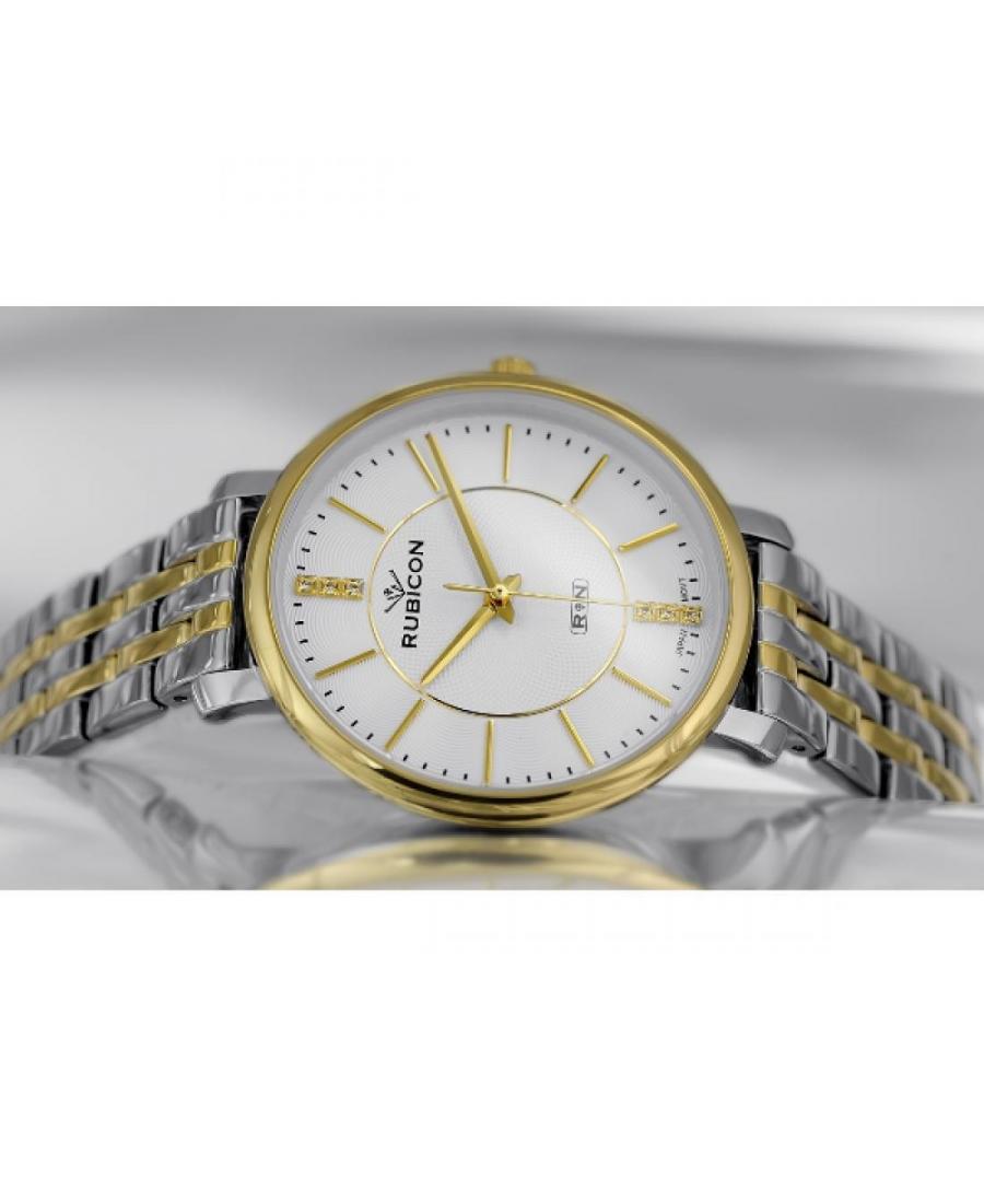 Kobiety Moda klasyczny kwarcowy Zegarek Rubicon RNBD65TISX03BX Biały Wybierz