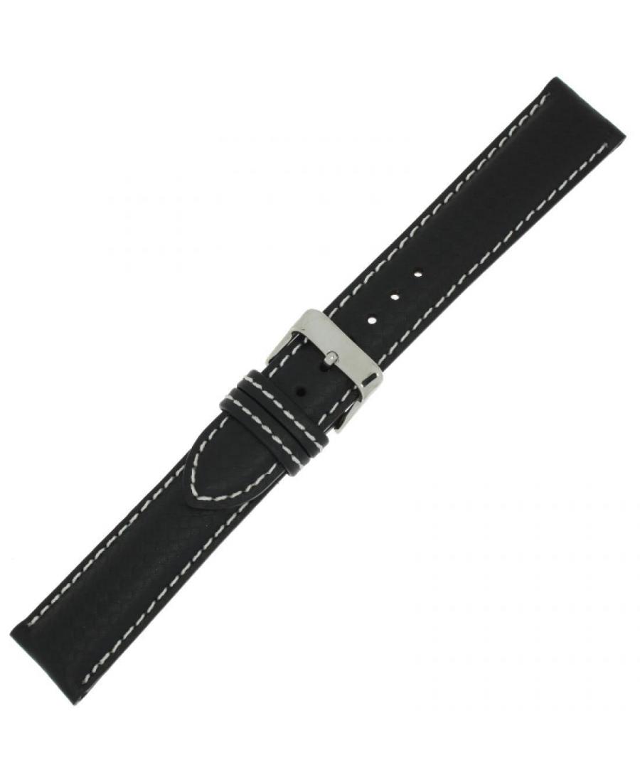 Watch Strap OSIN PA41.01-09.20.W Skóra czarny Skórzany Czarny 20 mm