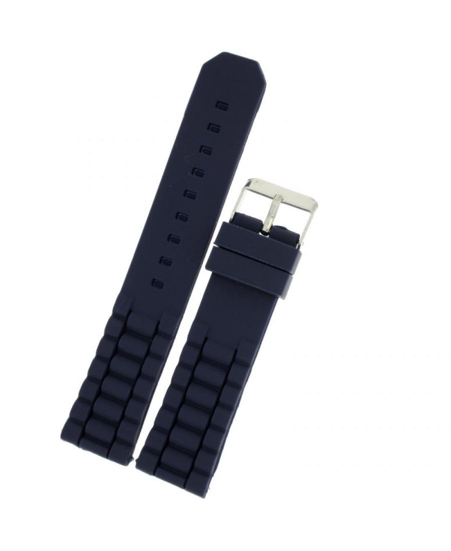 Watch Strap Diloy S252.05.24 Silicone Blue 24 mm