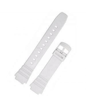Watch Strap CASIO 10409325 Plastic / Rubber Tworzywo sztuczne/guma Biały 24 mm image 1