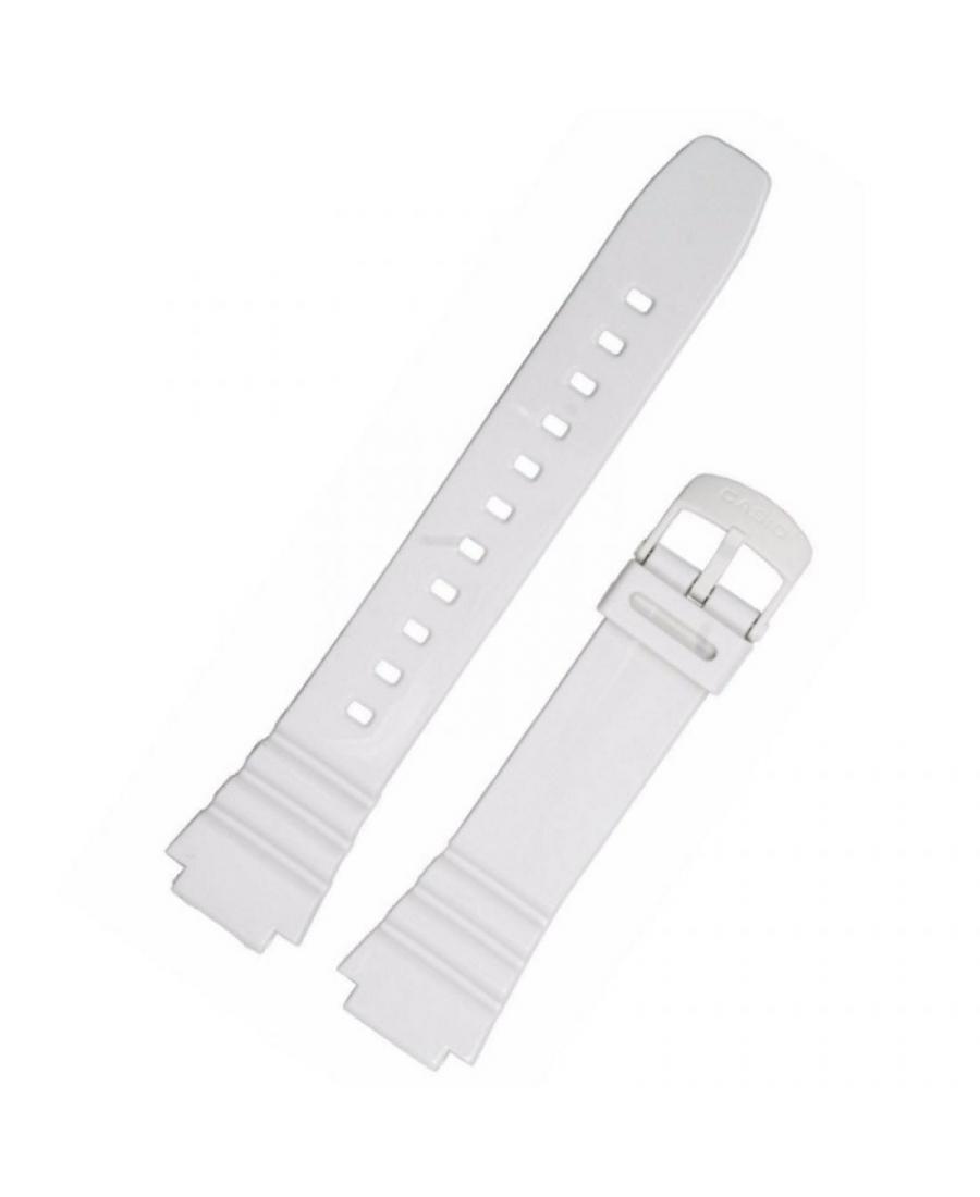 Watch Strap CASIO 10409325 Plastic / Rubber Tworzywo sztuczne/guma Biały 24 mm