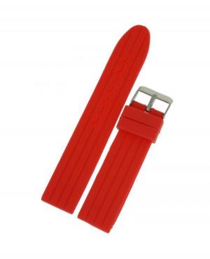 Watch Strap Diloy SS255.06.22 Silicone Red 22 mm image 1