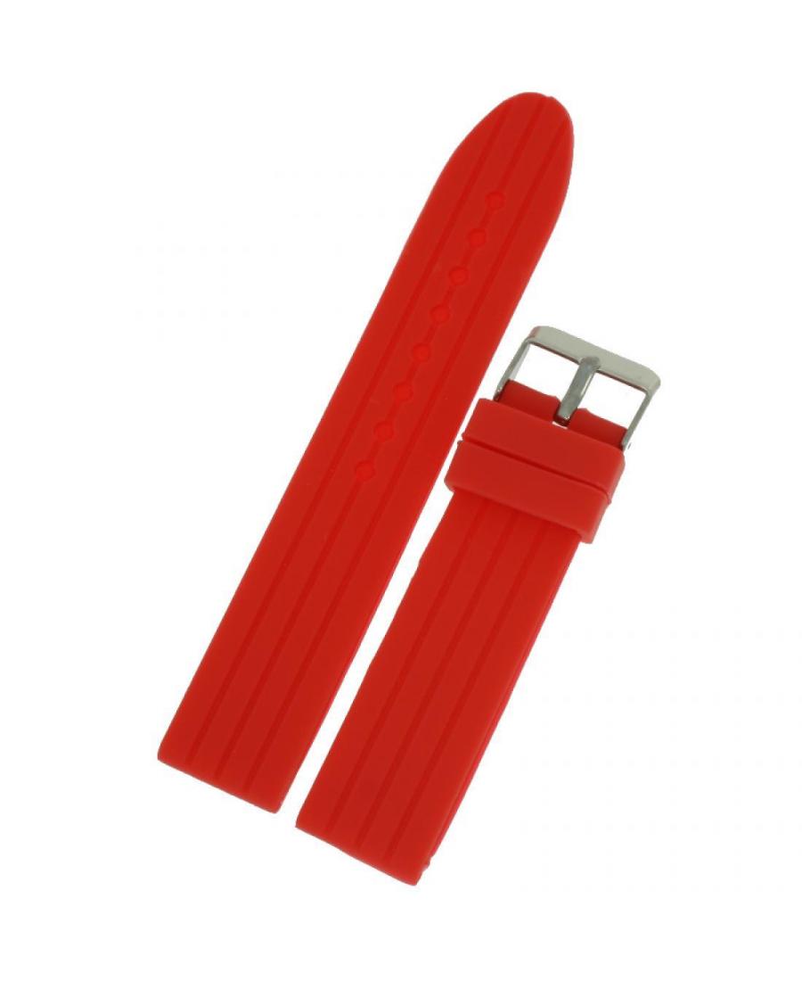 Watch Strap Diloy SS255.06.22 Silicone Red 22 mm