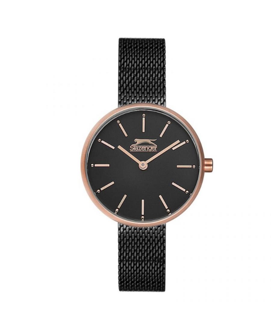 Kobiety Moda klasyczny kwarcowy analogowe Zegarek SLAZENGER SL.9.6168.3.02 Czarny Dial 30mm