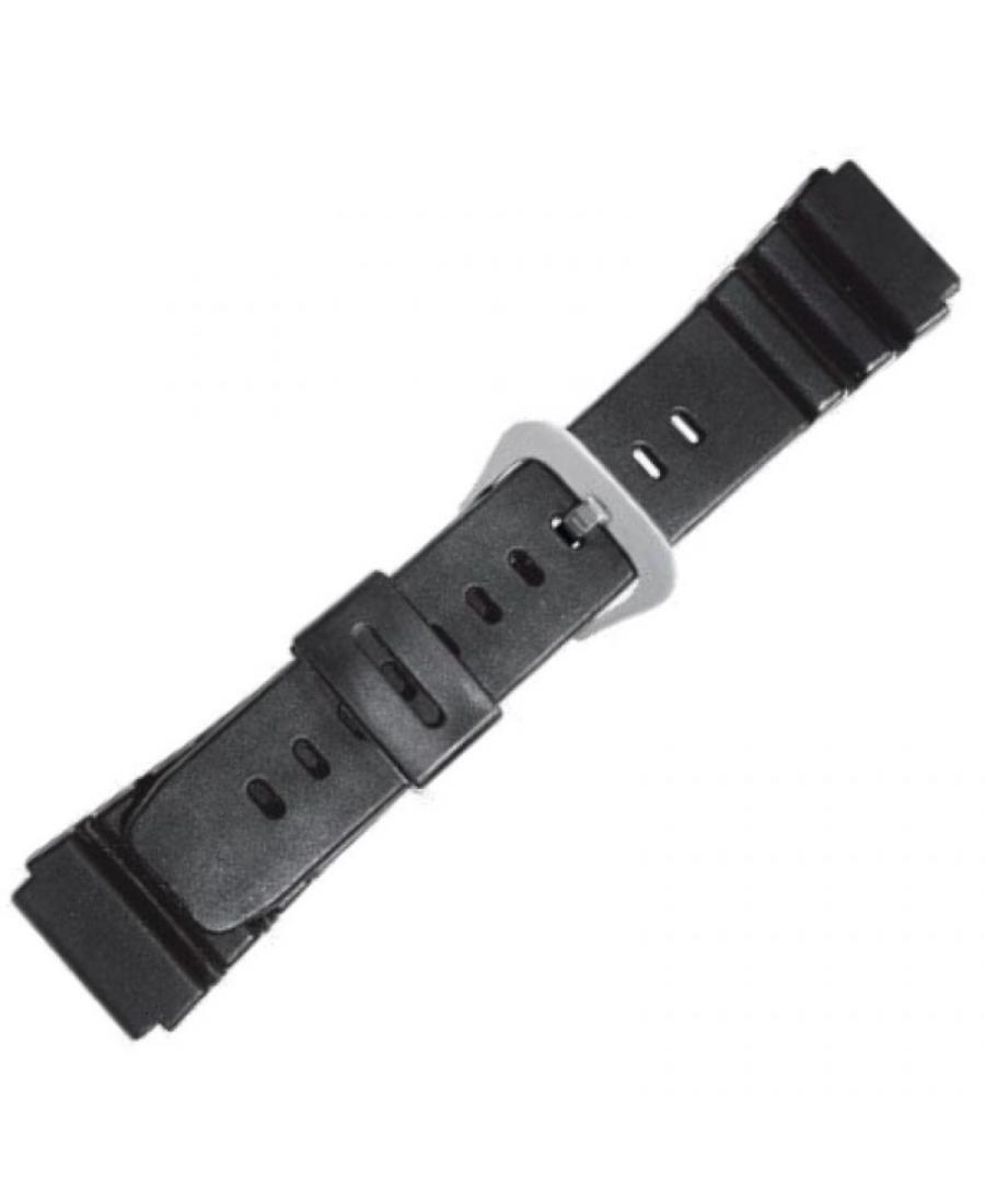 Watch Strap Diloy 200F5A to fit Casio Plastic / Rubber czarny Tworzywo sztuczne/guma Czarny 22 mm