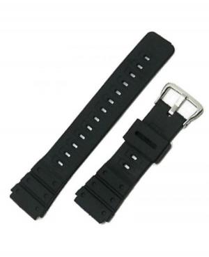 Watch Strap Diloy 127F1A to fit Casio Plastic / Rubber czarny Tworzywo sztuczne/guma Czarny 24 mm