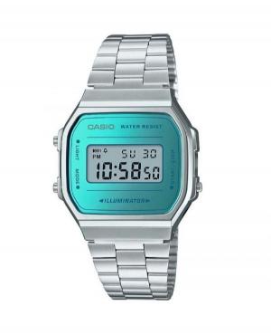Men Classic Japan Quartz Digital Watch Alarm CASIO A168WEM-2EF Blue Dial 36mm