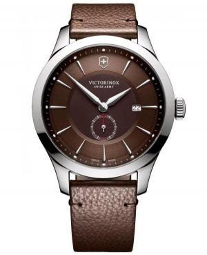 Men Classic Swiss Quartz Watch VICTORINOX SWISS ARMY 241766 Brown Dial 44mm