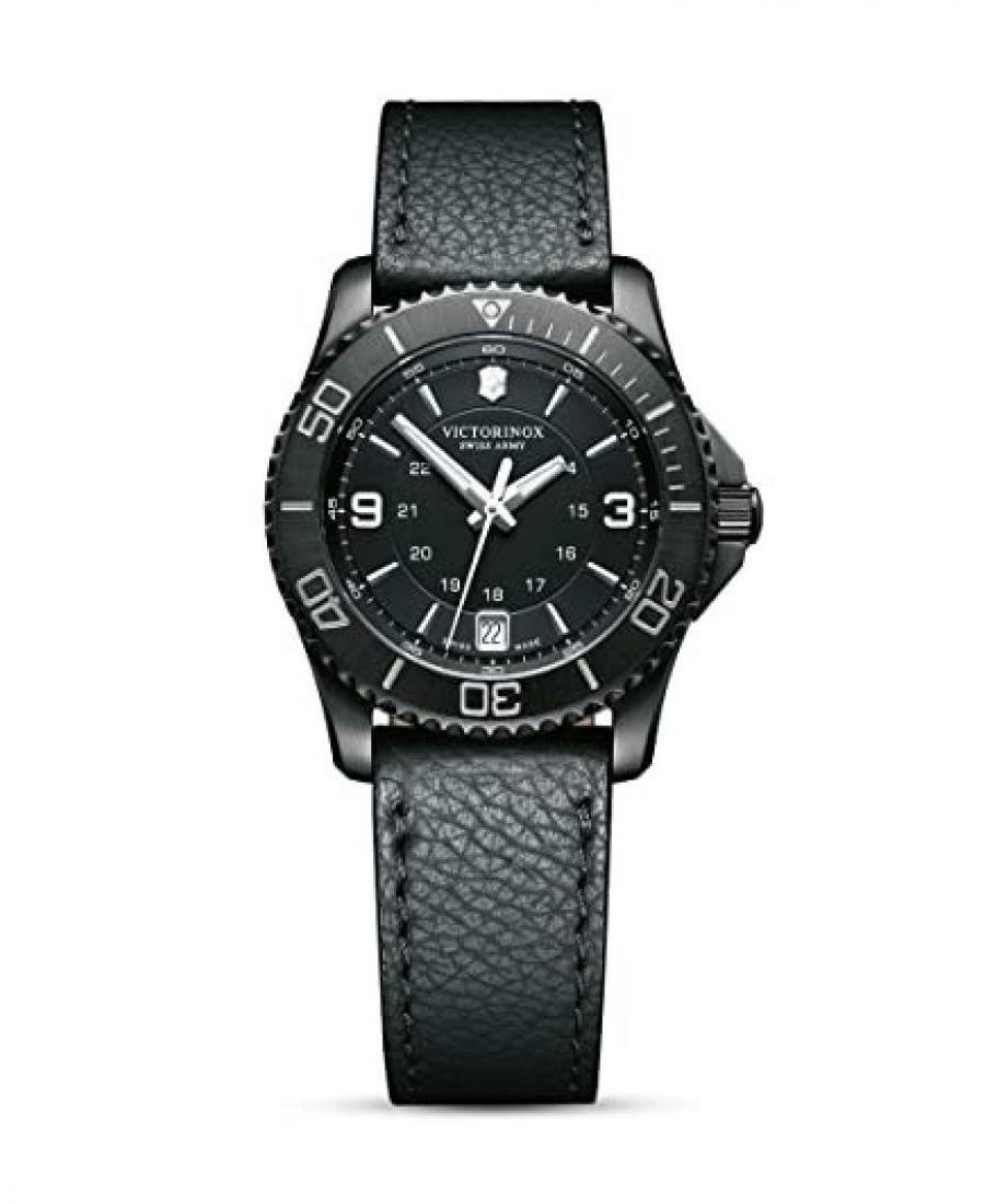 Women Swiss Fashion Classic Sports Functional Quartz Watch Victorinox Swiss Army 241788 Black Dial