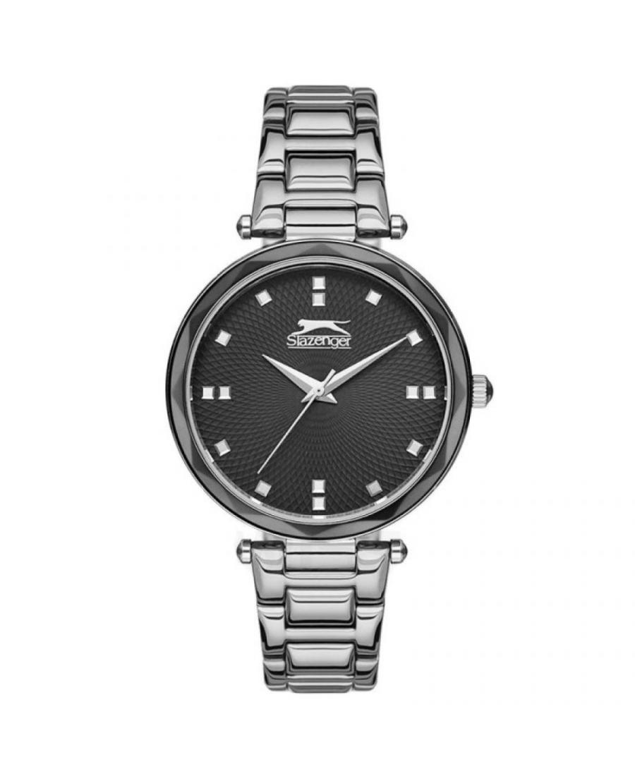 Kobiety klasyczny kwarcowy analogowe Zegarek SLAZENGER SL.9.6149.3.03 Czarny Dial 36mm
