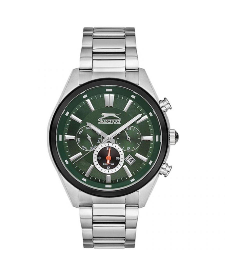 Mężczyźni klasyczny kwarcowy analogowe Zegarek SLAZENGER SL.9.6148.2.01 Zielony Dial 44mm