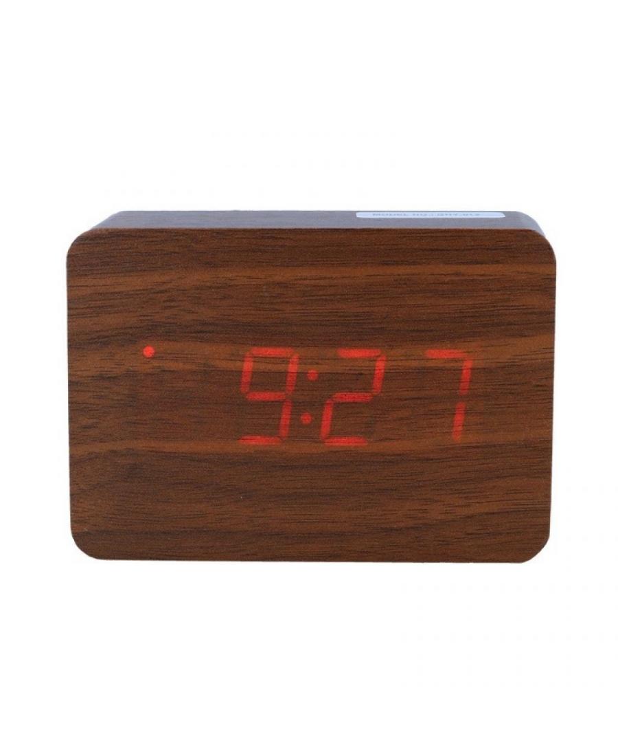 Electric LED Alarm Clock XONIX GHY-012/BR/RED Plastic Brown