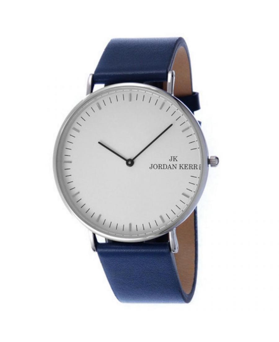Mężczyźni klasyczny kwarcowy Zegarek JORDAN KERR PW676/IPS/BLUE Biały Dial 40.1mm