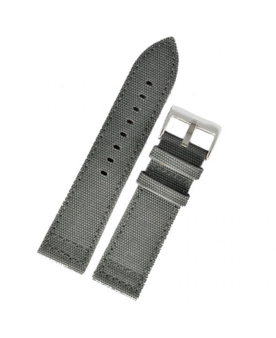 Watch Strap Diloy 416.07.18 Textile Gray Tekstylia Szary 18 mm