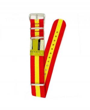 Watch Strap Diloy 387.20.87 Textile Yellow 20 mm
