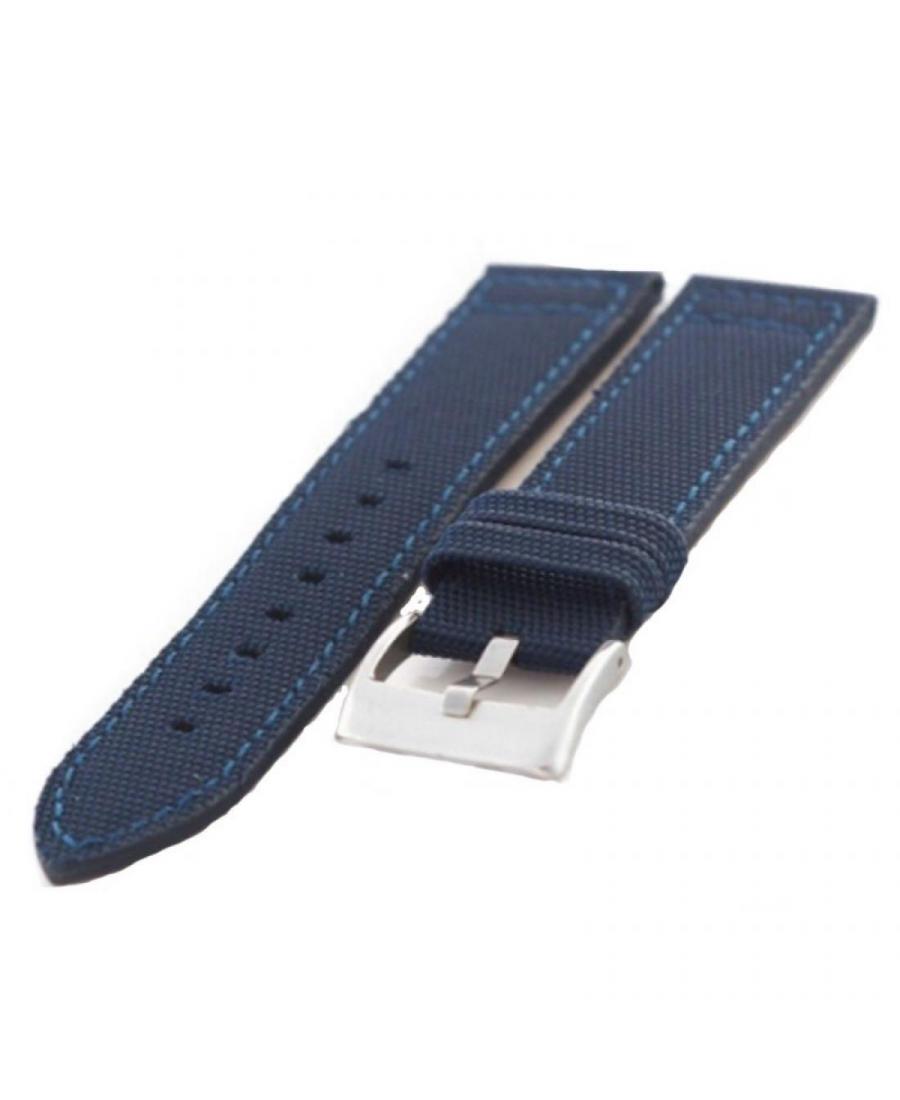 Watch Strap Diloy 416.05.18 Textile Blue 18 mm