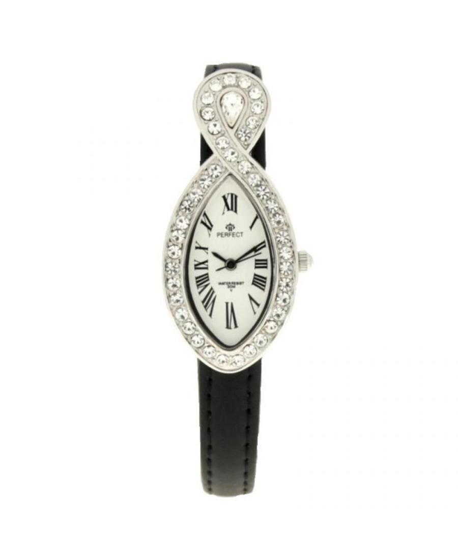 Kobiety klasyczny kwarcowy analogowe Zegarek PERFECT PRF-K20-035 Srebrna Dial 47mm