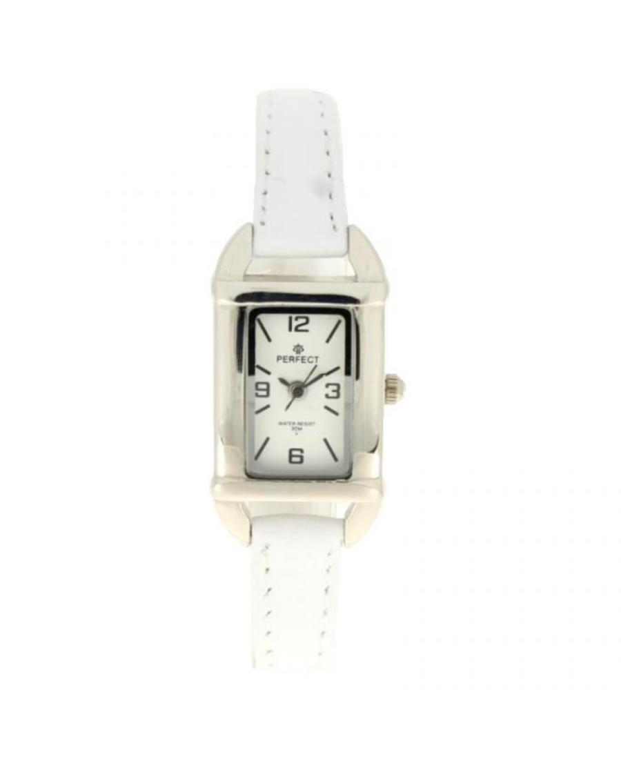 Women Classic Quartz Analog Watch PERFECT PRF-K01-042 White Dial 35.5mm