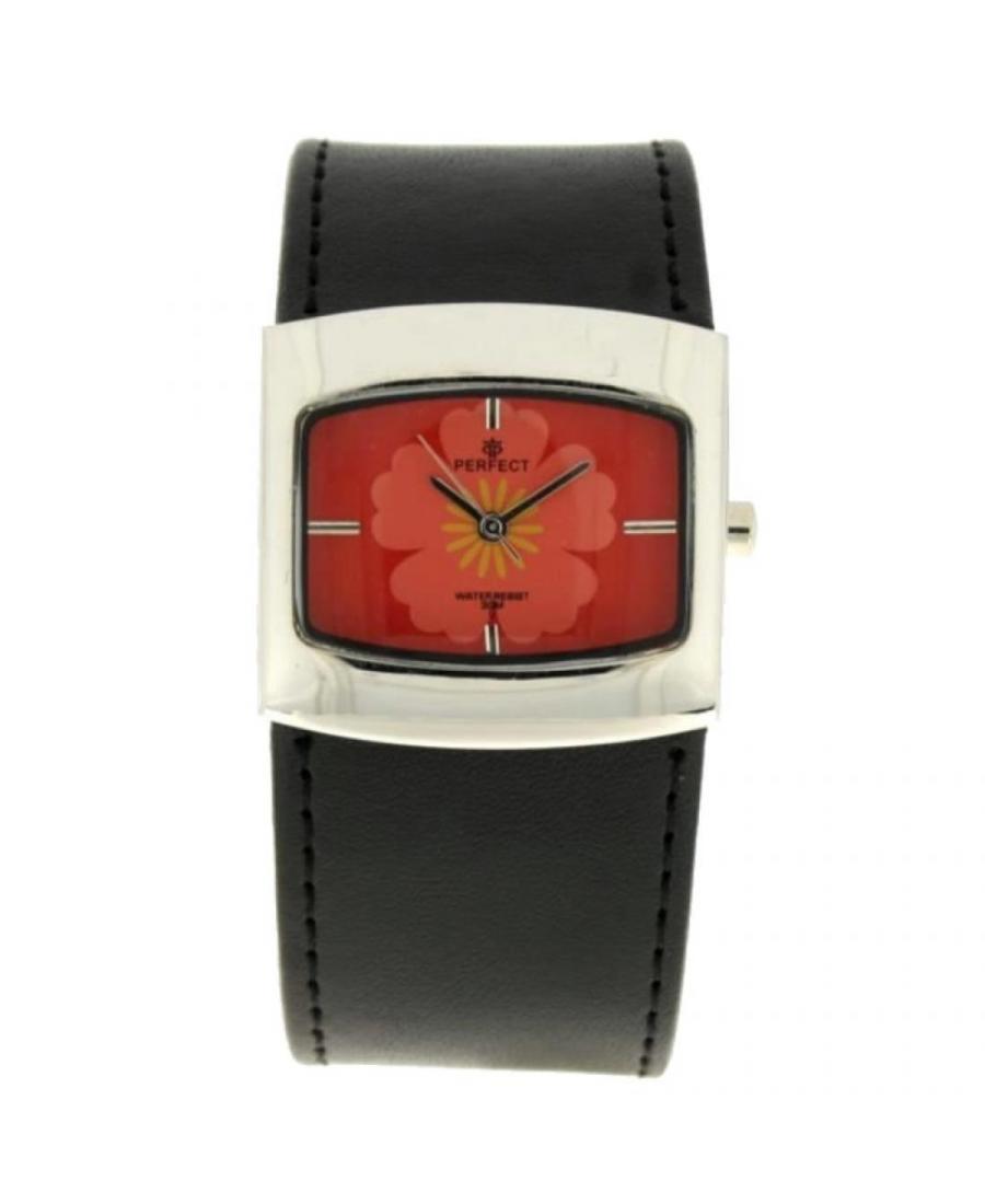 Kobiety klasyczny kwarcowy analogowe Zegarek PERFECT PRF-K06-073 Czerwony Dial 30mm