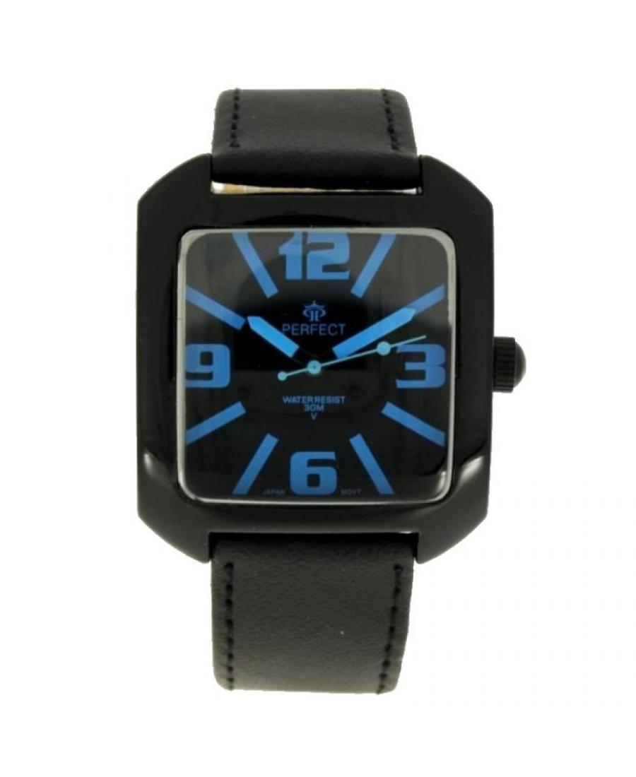 Мужские Классические Кварцевый Аналоговый Часы PERFECT PRF-K10-015 Черный Dial 44mm