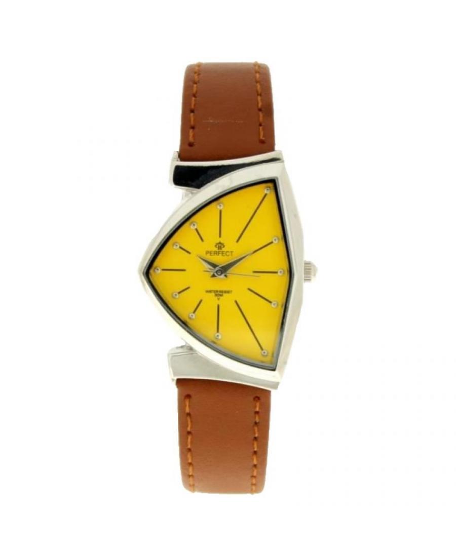 Kobiety klasyczny kwarcowy analogowe Zegarek PERFECT PRF-K01-033 Żółty Dial 32mm